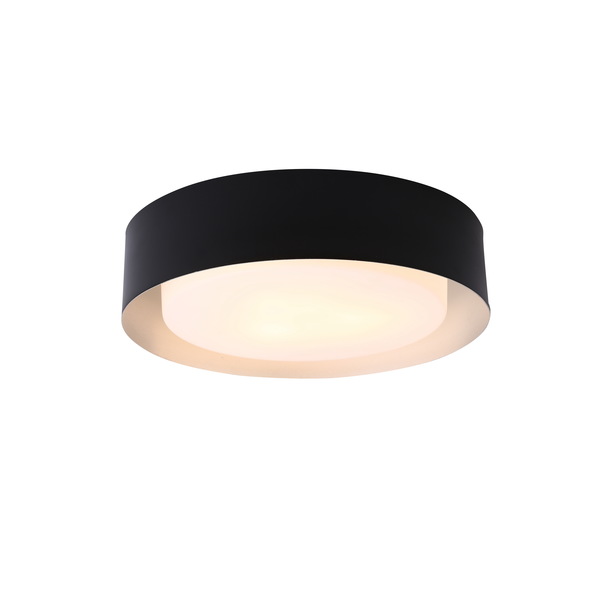 Bromi Design Lynch Black & Silver Flush Mount Ceiling Light B4106BS